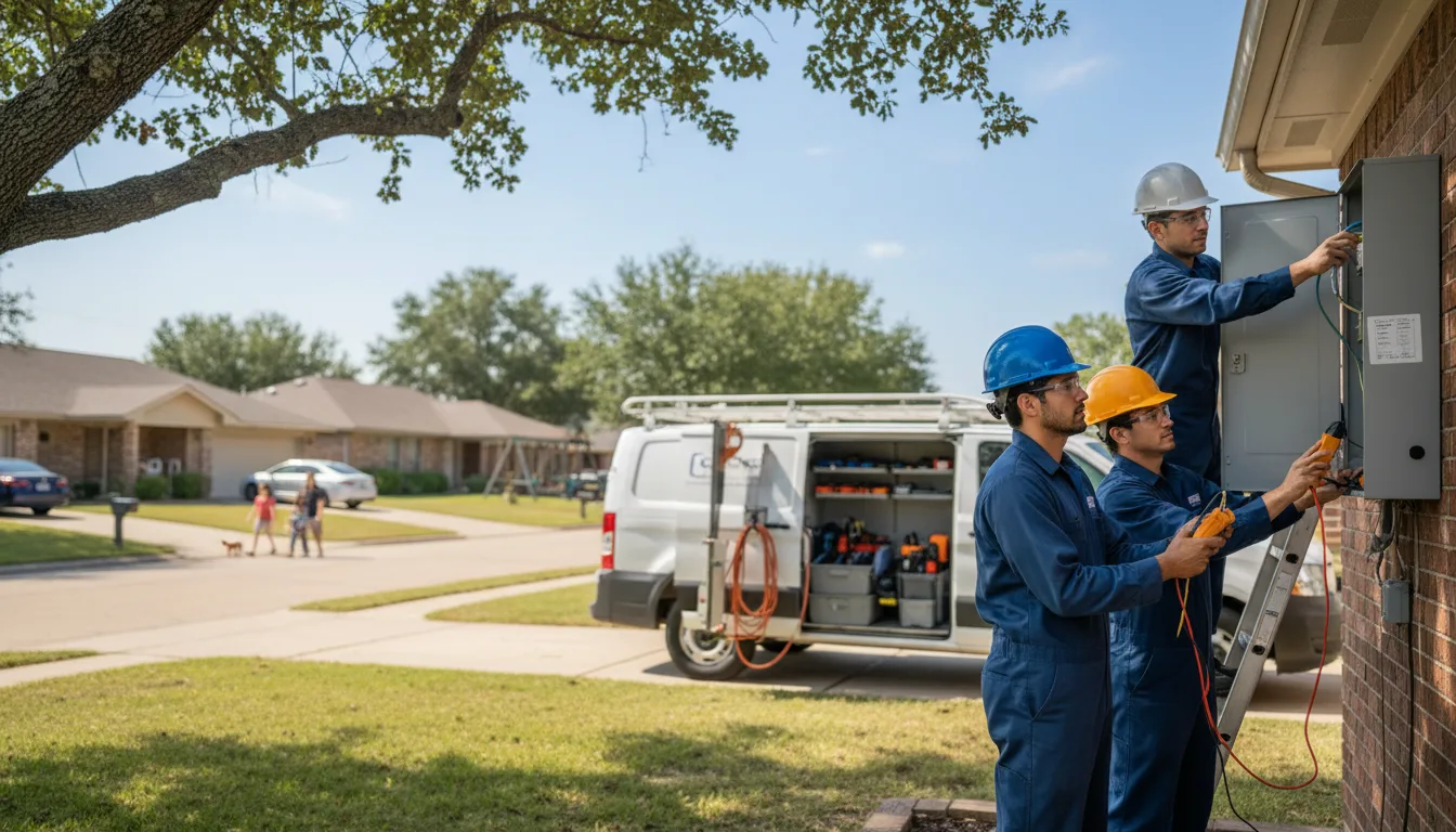 Certified electrician providing emergency electrical services in Bivins, TX